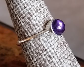 Amethyst Sterling Silver Stackable Ring
