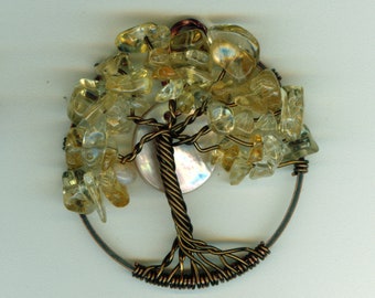 Citrine Tree of Life pendant