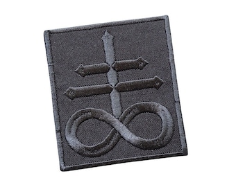 Lucifer Symbol Satanic Cross Embroidered Patch, Occult, Demon, Satan, 666, Black Metal, Doom Metal, Punk Rock, Death Metal, 534634