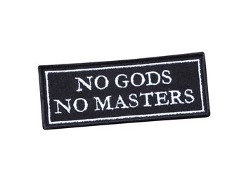 NO gods NO masters - Occult Embroidered High quality Logo Patch Satanic Occult Gothic  Magic Demonic Satan Devil Lucifer Witch 534747