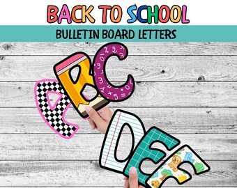 Bulletin Board Letters | Back to School Classroom Decor (PDF & PNG)