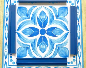 The Blue Delphine Mahjong Mat