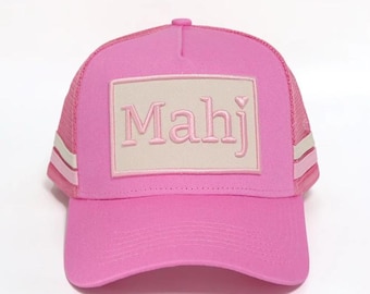 Mahjong Trucker Hat - Hot Pink