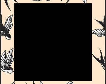 The Sparrow Mahjong Mat- Black
