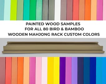 Painted Wood Color Samples- All 80 Bird & Bamboo Wooden Mahjong Rack Custom Colors