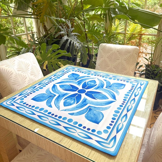 The Blue Delphine Mahjong Mat - Etsy