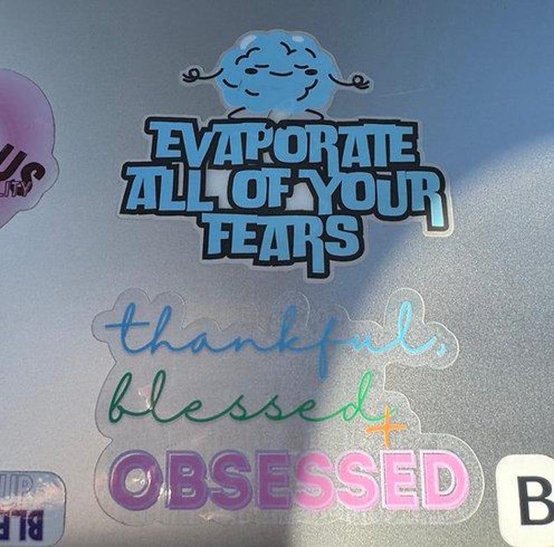 Thankful, Blessed, and Obsessed - Sticker - Etsy