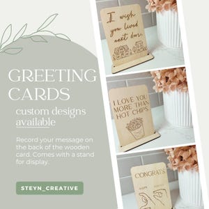 Greeting card, wooden card, quirky card