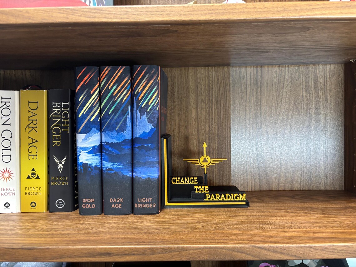 Red Rising Bookends Red Rising Bookend: 3D Printed Sci-fi Book Decor - Etsy