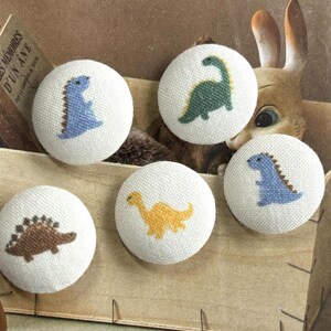 5 Wollweiß, Blau, Grün, Dinosaurier, Tier, Kinder, Mantel, Jacke, Hemd, Stoffknöpfe, flache Rückseiten, 2 cm Knöpfe
