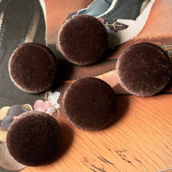 Handmade Dark Brown Marron Brun Velours Velvet Coat Manteau Wedding Jacket Dress Mariage Robe Fabric Buttons Boutons , CHOOSE SIZE 5's