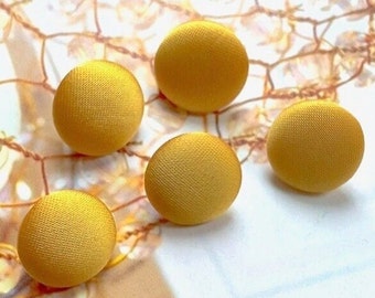 Handmade Gold Golden Yellow Jaune Or Satin Coat Wedding Mariage Robe Gown Jacket Dress Fabric Buttons Boutons , CHOOSE SIZE 5's