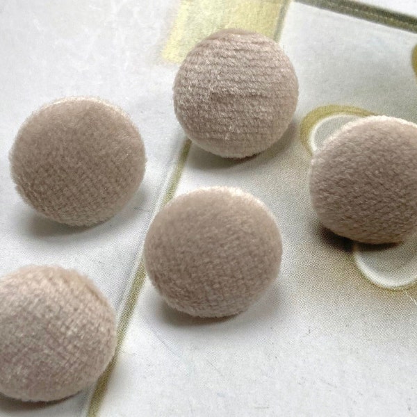 Handmade Beige Gray Grey Grège Velvet Coat Manteau Mariage Robe Wedding Jacket Dress Fabric Buttons Boutons, CHOOSE SIZE 5's