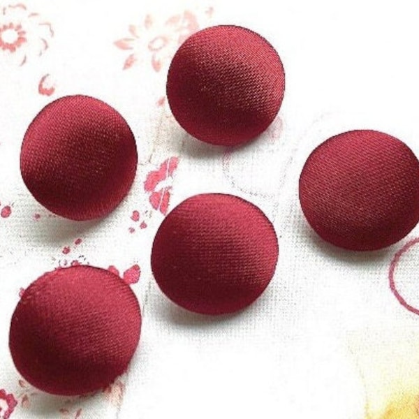 Handmade Dark Red Vin Rouge Satin Coat Mariage Robe  Manteau Wedding Gown Jacket Dress Fabric Buttons Boutons, CHOOSE SIZE 5's