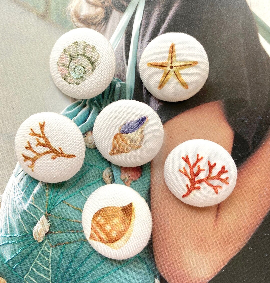 6 Beach Coral Seashell Starfish Ocean Shirt Coat Bag Decorative Fabric ...
