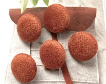 5 bottoni decorativi in finta pelle scamosciata marrone medio per giacche, camicie, cappotti, rivestimenti, abiti, borse, SCEGLI LA TAGLIA