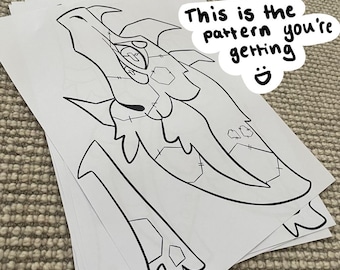 Hxdra’s new downloadable puppet kit!! Pattern 1