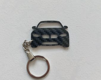 BMW M3 style carbon fiber key ring