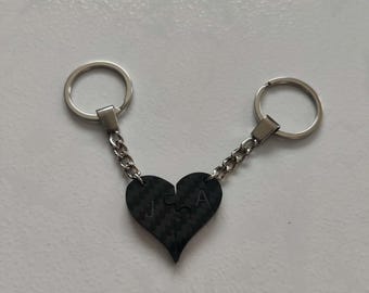 Valentine's Day Special Personalized Carbon Friendship Keychain
