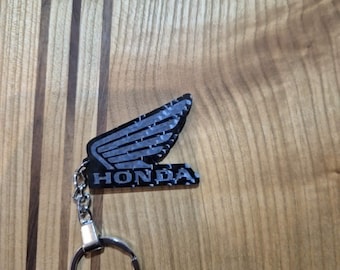 Honda carbon fiber key ring