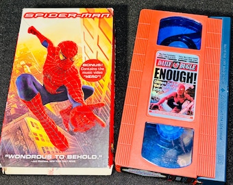 Spiderman VHS Tape - Benutzerdefinierte rote Muschel, holografische Etiketten