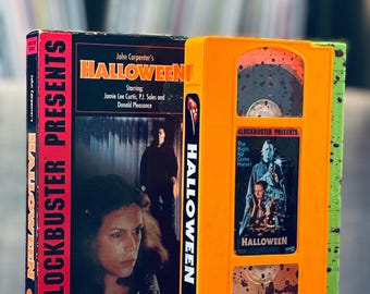Halloween VHS Tape - Kundenspezifische Horrorfilm, Orange Tape Shell