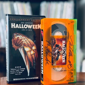 Halloween Custom VHS Tape Signed By Nick Castle - SpoolSwaps Limited Edition Custom Horror VHS Tape 1 of a kind