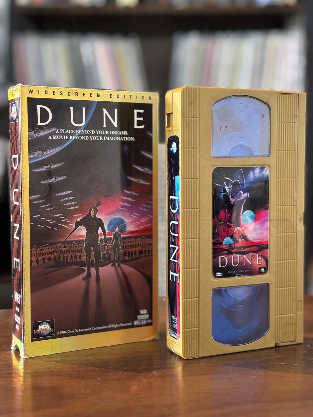 Dune VHS Tape - Custom Gold Shell, Holographic Labels - Etsy
