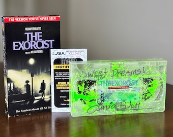 The Exorcist VHS Signiert Von Linda Blair - Glow in the dark Einzelstück!
