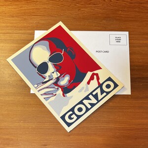 Cartão postal Gonzo de HUNTER S THOMPSON - 5" x 7" -