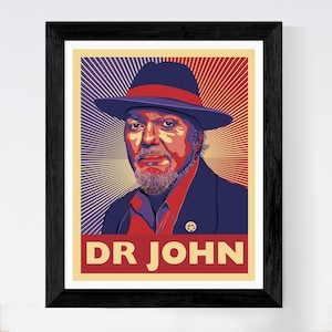 DR. JOHN - New Orleans Piano Wizard - 11&quot;x 14&quot; Art Print by Atelier Bagatelle