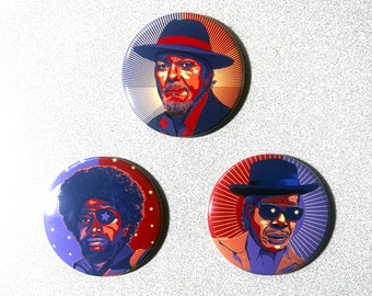 NEW ORLEANS PIANO Masters Trinity - Professor Longhair, James Booker & Dr John - 3 refrigerator magnets