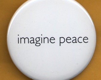 imagine peace anti-war pinback button