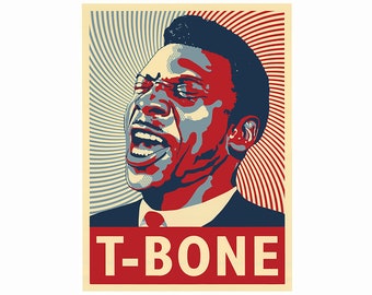 T-Bone Walker -  Blues Guitarist & Singer -  A Poster by Atelier Bagatelle