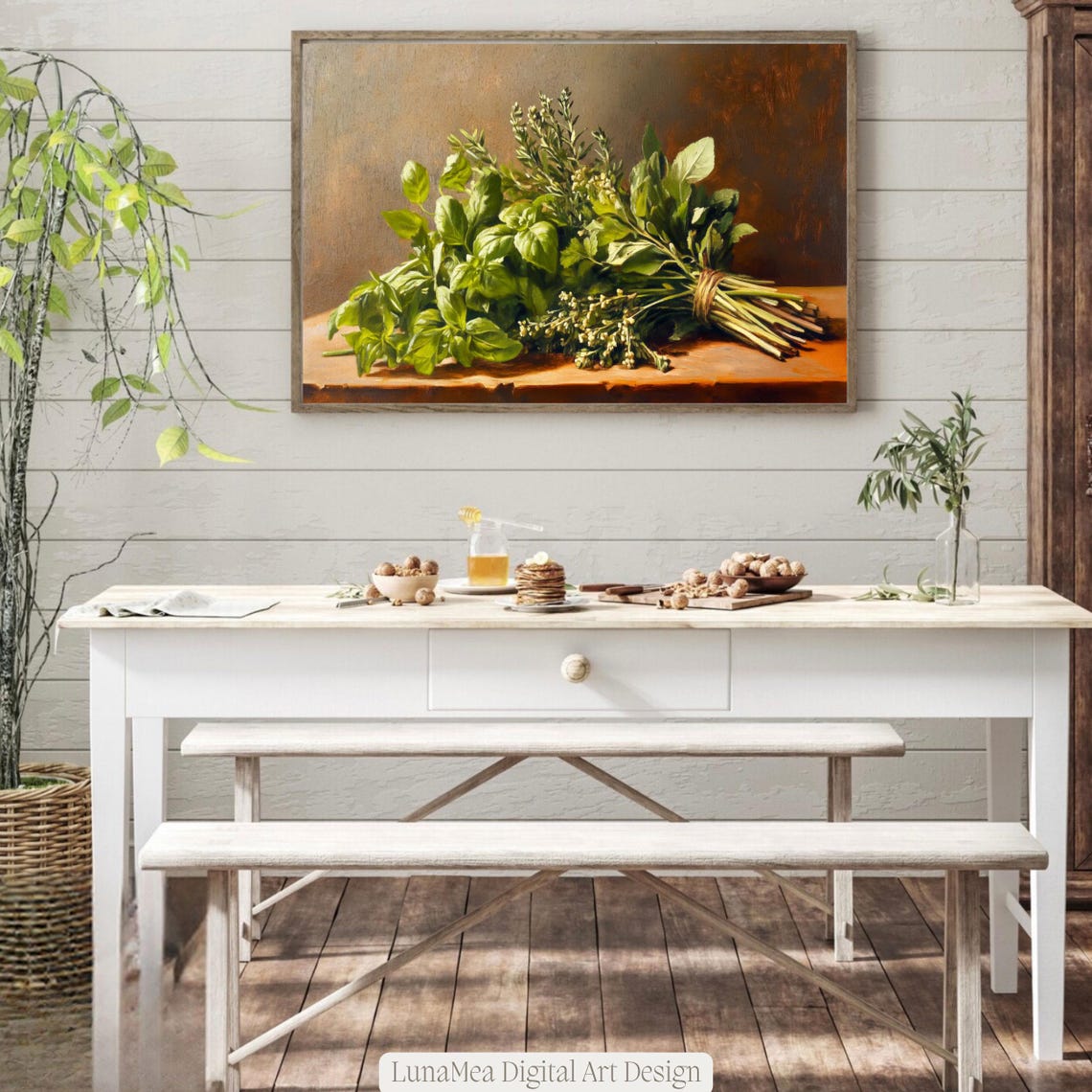 Kitchen Still Life Oil Painting Still Life Still Life Herbs Kitchen ...