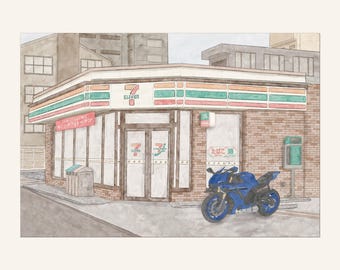 7/11 Japan with Yamaha - Postcard