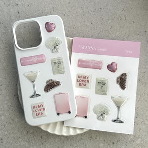 Set di adesivi 3D - LOVE. Mood ispiratore per cover per telefono, laptop, tazza, quaderno ecc. Regalo moderno.