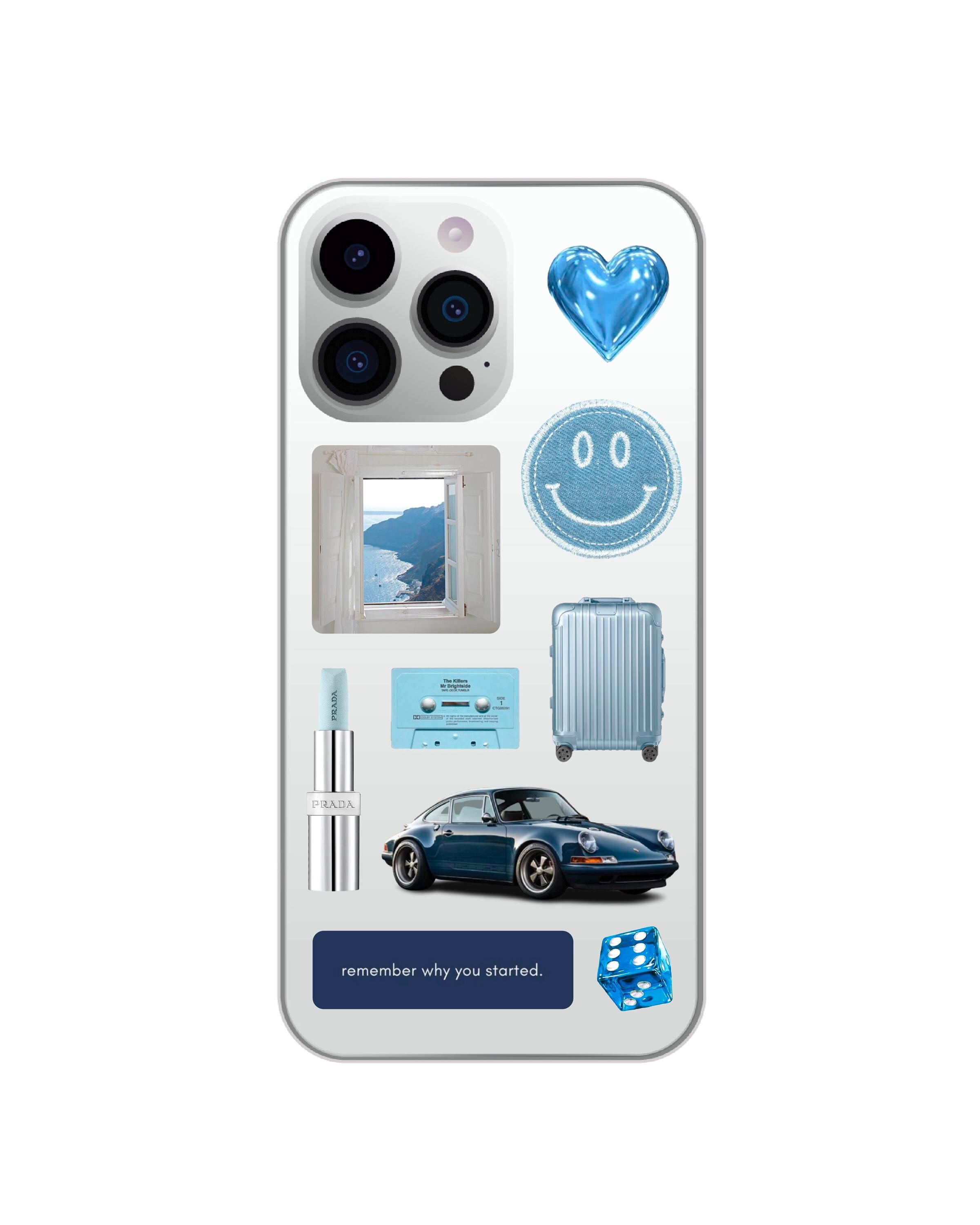 3D Blue Sticker Pack – Water-resistant Vinyl Decals - Etsy