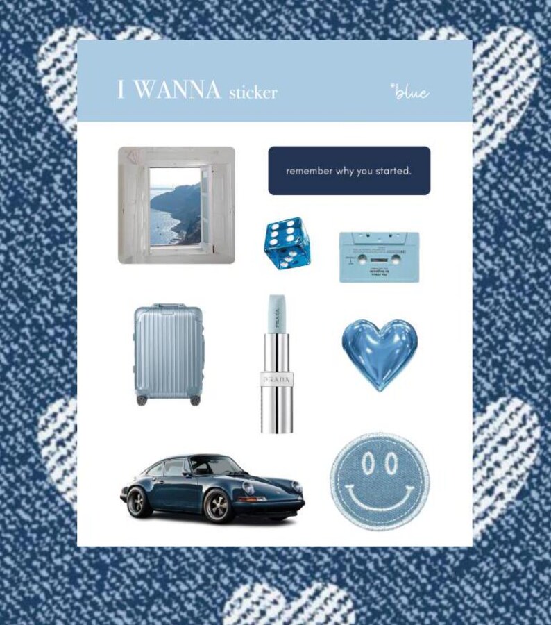 3D Blue Sticker Pack – Water-resistant Vinyl Decals - Etsy