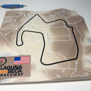 Laguna Seca baan en terrein veelkleurig 3D-model (aanpasbare kleuren/grootte)