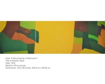 Abstract Landscape Painting - Original Fine Art Collection | Raps' Oil Painting on Canvas -  120 x 38 inches | Artist: Frieda Howling