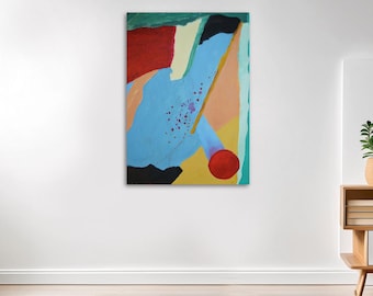 NEW, Vibrant Abstract Oil Painting | Dynamic Colorful Art | 24x30 inches | New | Artist: Frieda Howling