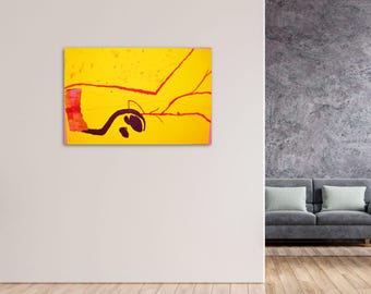 Sunburst Original Oil Painting | Abstract Fine Art Collection | 30x24 inches | Radiant Modern Art | Artist: Frieda Howling