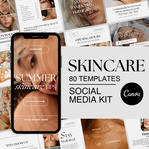 Skincare Instagram Post Templates | Canva Reel Templates for Med Spa | Esthetician Social Media Kit | Instagram Template Aesthetics Medspa