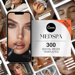 Medspa Social Media Templates Med Spa Canva Templates for Botox, Fillers, Aesthetic Nurses & Skincare | Instagram Branding Kit Bundle Nurse