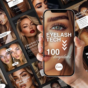 Lash Tech Instagram, EyeLash Social Media Template, Luxury Lash Template Extension Post Templates, Lash Artist Story Lashes Instagram Feed
