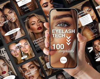 Lash Tech Instagram, EyeLash Social Media Template, Luxury Lash Template Extension Post Templates, Lash Artist Story Lashes Instagram Feed
