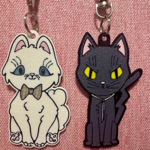 Leuke onuitsprekelijke kattensleutelhanger 3D-geprinte cartoon