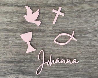 Streudeko, Konfetti, Kommunion, Konfirmation, Taufe, Wiederverwendbare Tischdeko, bunt,