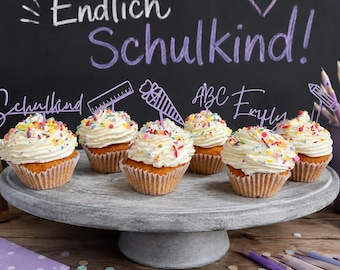 Adorno para pastel, adorno para muffin para el primer día de clases, regalo de regreso a clases, primer grado, alumno de primer grado, escolar